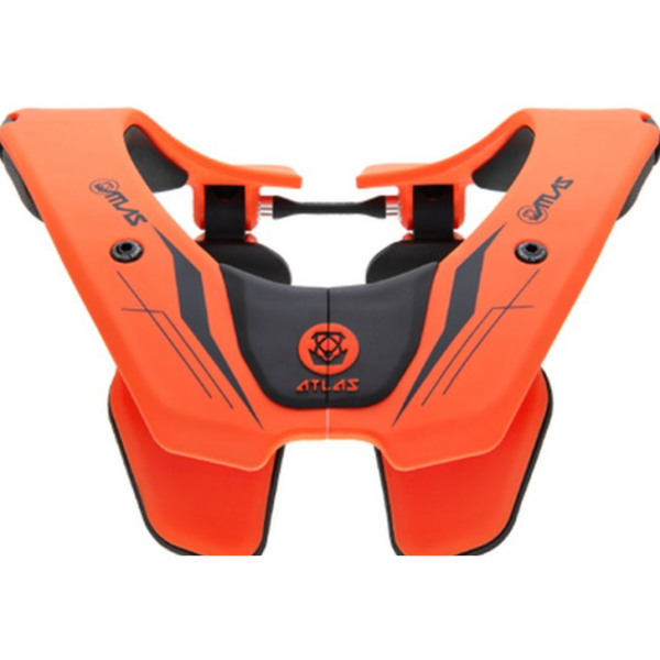 Atlas Prodigy 2020 защита шеи подростковая, оранжево-черный (74-84 см)