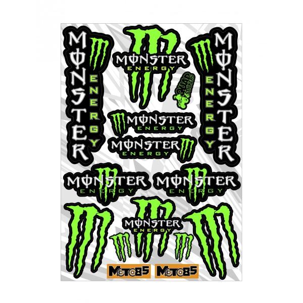Набор наклеек А4 Monster Energy