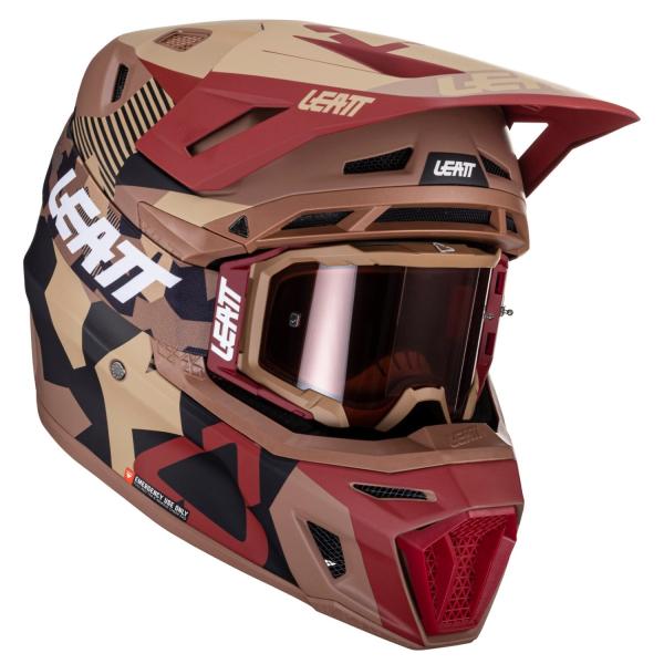 Leatt Kit Moto 8.5 V24 RubyStone шлем кроссовый + Velocity 5.5 мотоочки Leatt Kit Moto 8.5 V24 RubyStone шлем кроссовый + Velocity 5.5 мотоочки