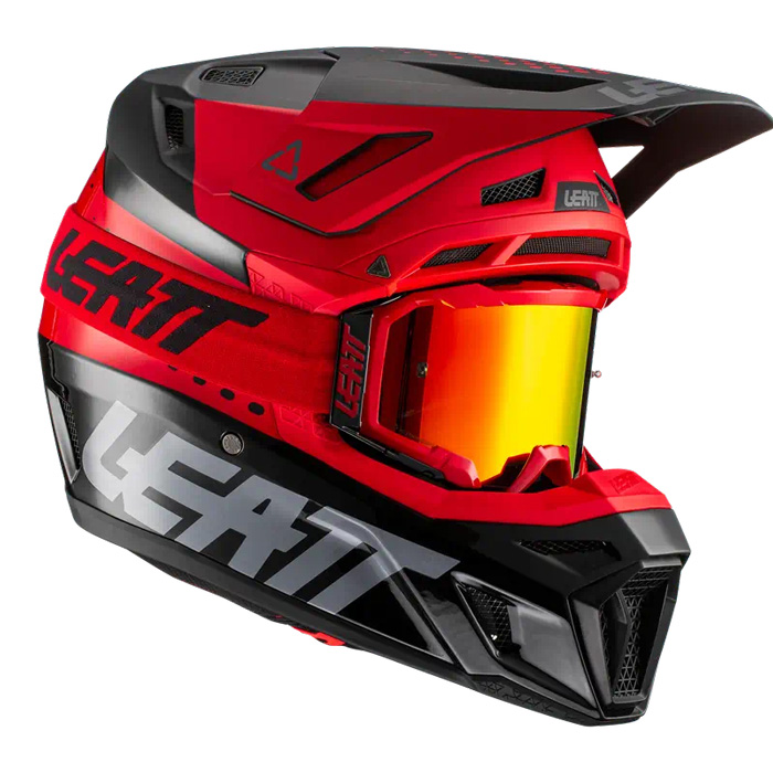 Leatt Kit Moto 8.5 V21 Red шлем кроссовый + Velocity 5.5 мотоочки