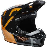 Fox Racing V1 Skew 2022 Black/Gold шлем кроссовый
