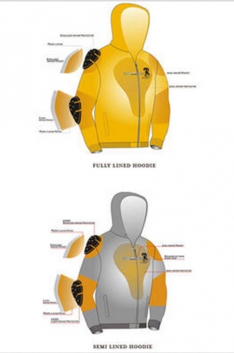 First FRH-1 Мотокуртка худи с защитой, кевлар, черный