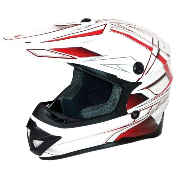 Ataki SC-15 Rift шлем кроссовый детский, бело-красный Ataki SC-15 Rift шлем кроссовый детский, бело-красный