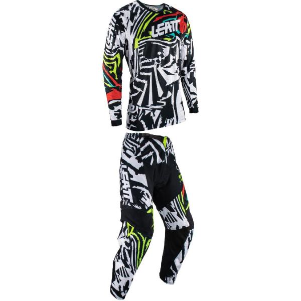 Leatt 3.5 Ride Kit Mini 2023 Zebra комплект детский, мотоштаны + джерси Leatt 3.5 Ride Kit Mini 2023 Zebra комплект детский, мотоштаны + джерси