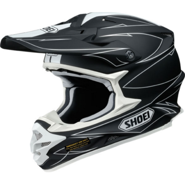 Shoei VFX-W HECTIC TC-5 шлем кроссовый, черно-белый матовый