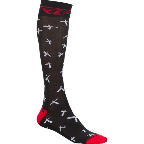 Fly Racing MX Pro Thin мотоноски, черно-красный Fly Racing MX Pro Thin мотоноски, черно-красный