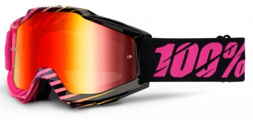 100% Accuri Canaveral/Mirror Red Lens мотоочки, черно-малиновый