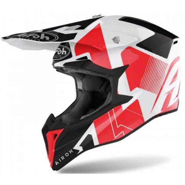 Airoh Wraap Raze Red Gloss шлем внедорожный Airoh Wraap Raze Red Gloss шлем внедорожный
