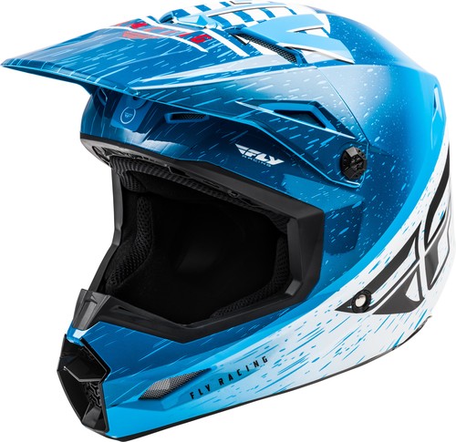 Fly Racing Kinetic K120 2020 шлем кроссовый, сине-белый Fly Racing Kinetic K120 2020 шлем кроссовый, сине-белый