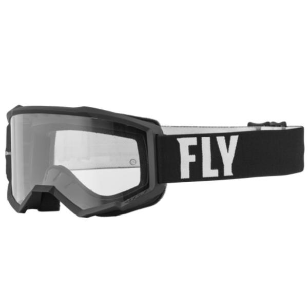 Fly Racing Focus 2022 мотоочки, черно-белый