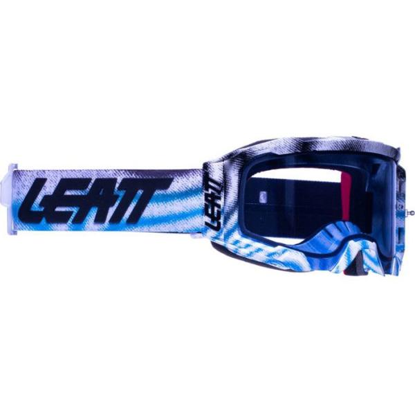 Leatt Velocity 5.5 Zebra Blue / Blue 52% мотоочки, двойная линза