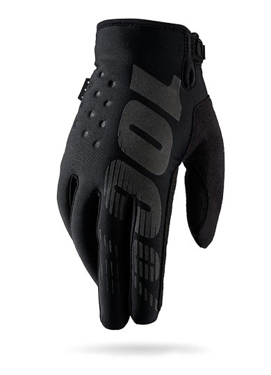 100% Brisker Cold Weather мотоперчатки, черный