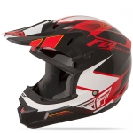 Fly Racing Kinetic Impulse шлем кроссовый, красно-черно-белый