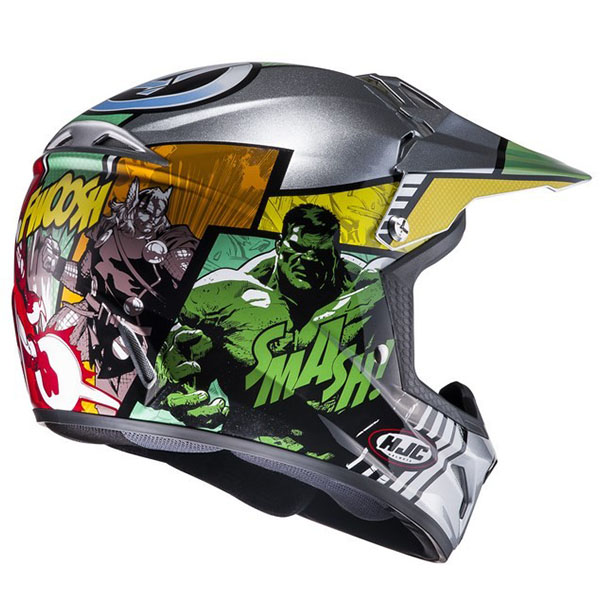 HJC CLXYII Avengers MC21 шлем кроссовый детский, черно-зелено-сине-красный