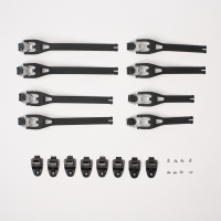 Fox Comp 5/5Y/3Y Buckle/Strap Kit стрепы к мотоботам с застежками, черный (8 шт.)