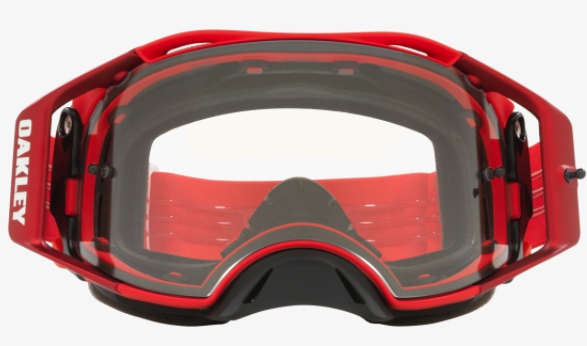 Oakley Airbrake Moto мотоочки красно-черный, прозрачная линза (OO7046-A9)