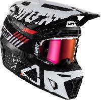 Leatt Kit Moto 9.5 Carbon V24 White шлем кроссовый + Velocity 6.5 мотоочки