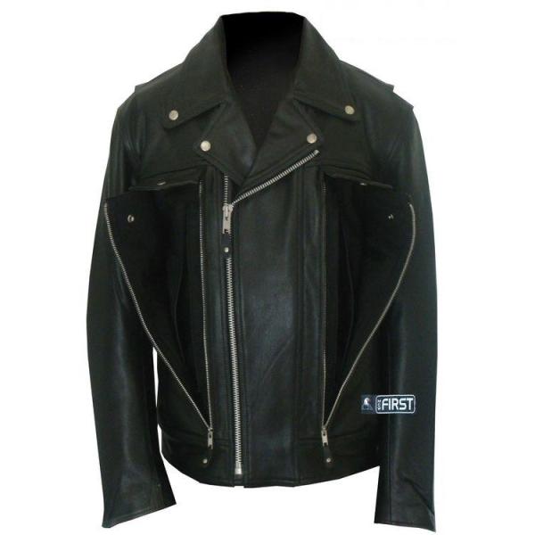 First M244 Куртка косуха мужская кожаная с вентиляцией, черный First M244 Куртка косуха мужская кожаная с вентиляцией, черный