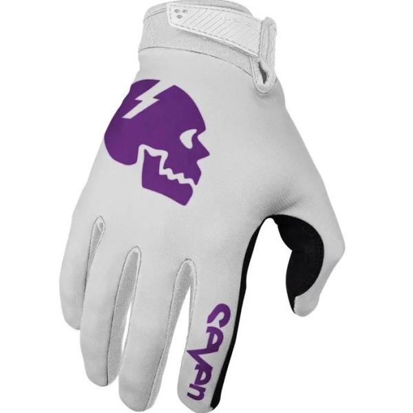 Seven Annex Slay White/Purple мотоперчатки