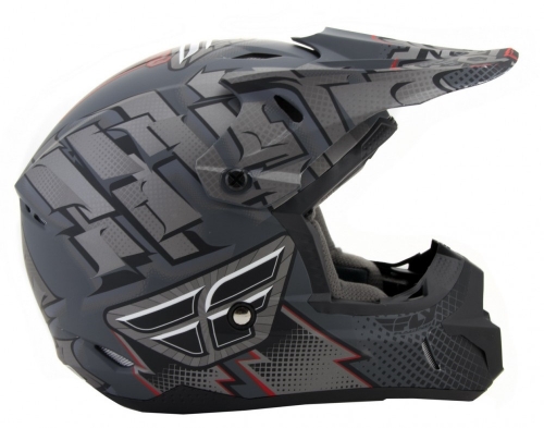 Fly Racing Kinetic Dash шлем подростковый, черно-серебристый матовый Fly Racing Kinetic Dash шлем подростковый, черно-серебристый матовый