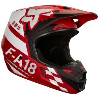 Fox Racing V1 Sayak 2018 Youth шлем подростковый, черно-красный