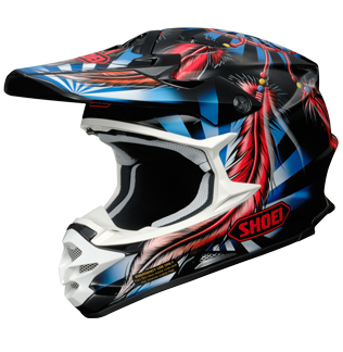 Shoei VFX-W Grant 2 TC-1 шлем кроссовый, красно-сине-черный
