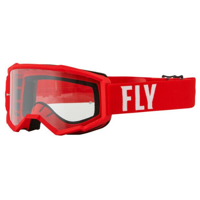 Fly Racing Focus 2022 мотоочки подростковые,  красно-белый