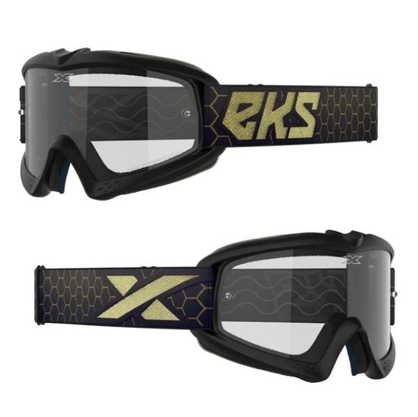 EKS Brand XGROM Youth Black/Gold Metallic / Clear Lens мотоочки подростковые