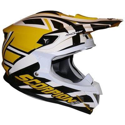Scorpion VX-15 Air Unadilla шлем кроссовый, желто-черно-белый