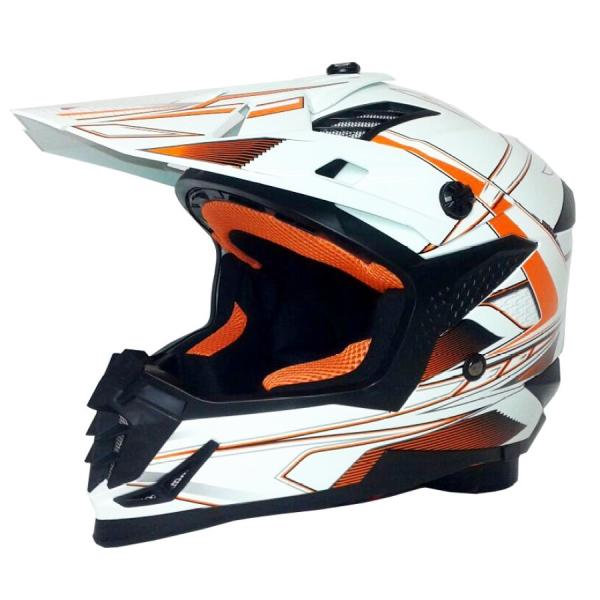 Ataki SC-16 Rift шлем кроссовый, бело-оранжевый