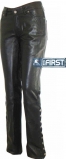 First L506 Кожаные брюки на заклепках, женские, черный
