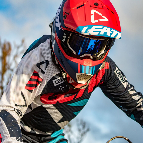 Leatt GPX 3.5 шлем кроссовый, сине-красный