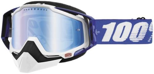 100% Racecraft Snow Cobalt Blue/Mirror Blue Vented Dual