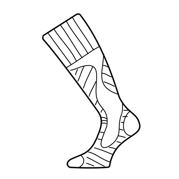 Lasting SWH 906 термоноски для зимних видов спорта, черно-серый