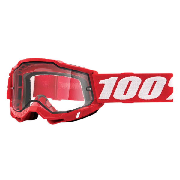 100% Accuri 2 Enduro Neon Red / Clear Dual Lens мотоочки