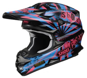 Shoei VFX-W Dissent TC-7 шлем кроссовый, розово-синий