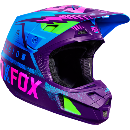 Fox Racing V2 Vicious Special шлем кроссовый, фиолетово-синий