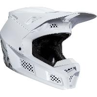 Fox Racing V3 Solids White/Silver шлем кроссовый