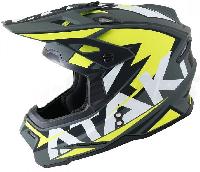 Ataki JK801 Rampage шлем кроссовый, серо-желтый матовый
