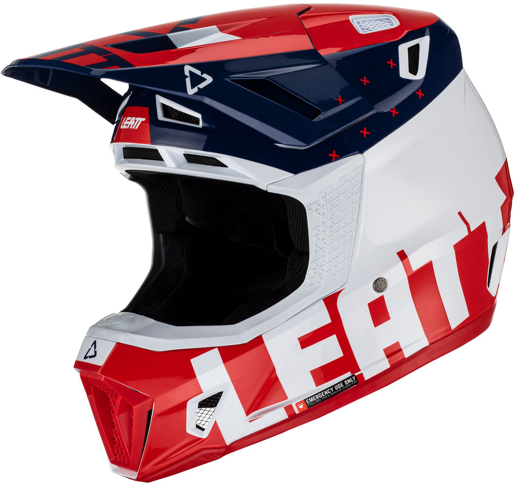 Leatt Kit Moto 7.5 V23 Royal шлем кроссовый + Velocity 4.5 мотоочки