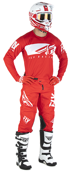 Fly Racing Kinetic Shield джерси, красно-белый Fly Racing Kinetic Shield джерси, красно-белый