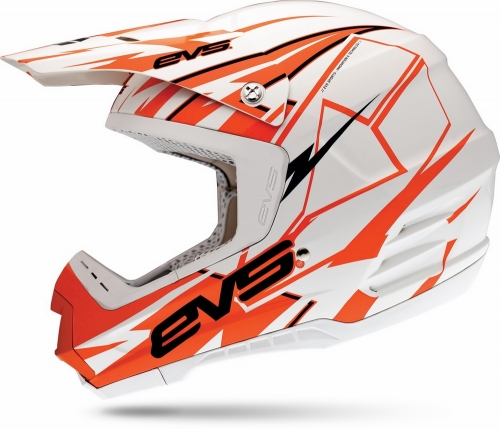 EVS T5 Bolt шлем кроссовый, оранжево-белый