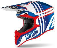 Airoh Wraap Broken шлем внедорожный, сине-красно-белый