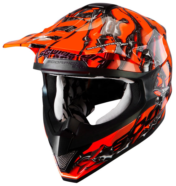 Scorpion VX-15 Air Oil шлем кроссовый, оранжево-черный