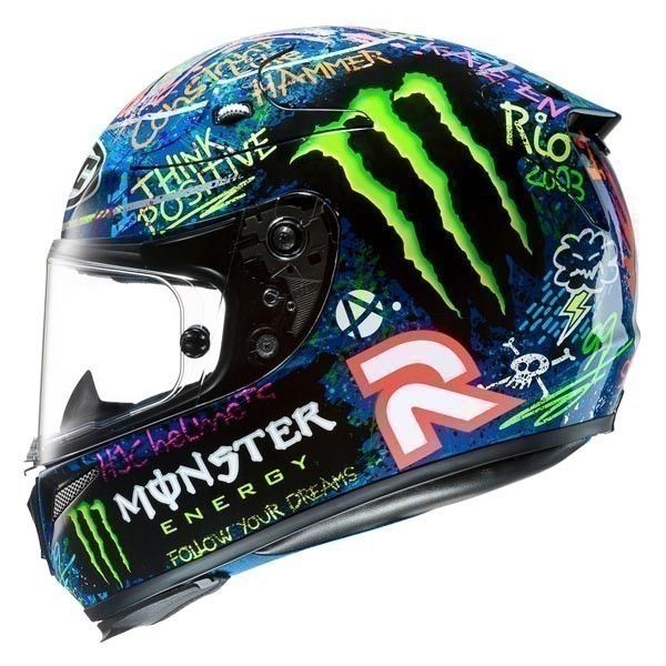 HJC RPHA 10 PLUS Graffiti Lorenzo MC2 шлем интеграл