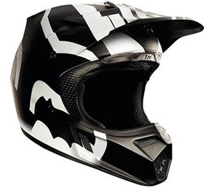 Fox Racing V3 Savant шлем кроссовый, черно-белый