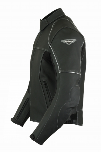 First Rigal CC Кожаная мотокуртка с защитой, мягкая кожа 1.5мм, черный