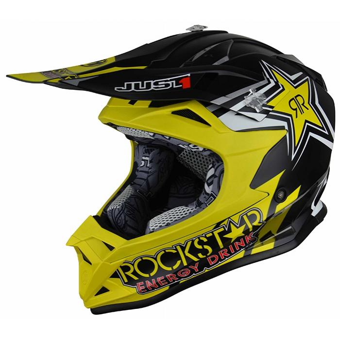 Just1 J32 Pro Rockstar 2.0 шлем кроссовый, черно-желтый