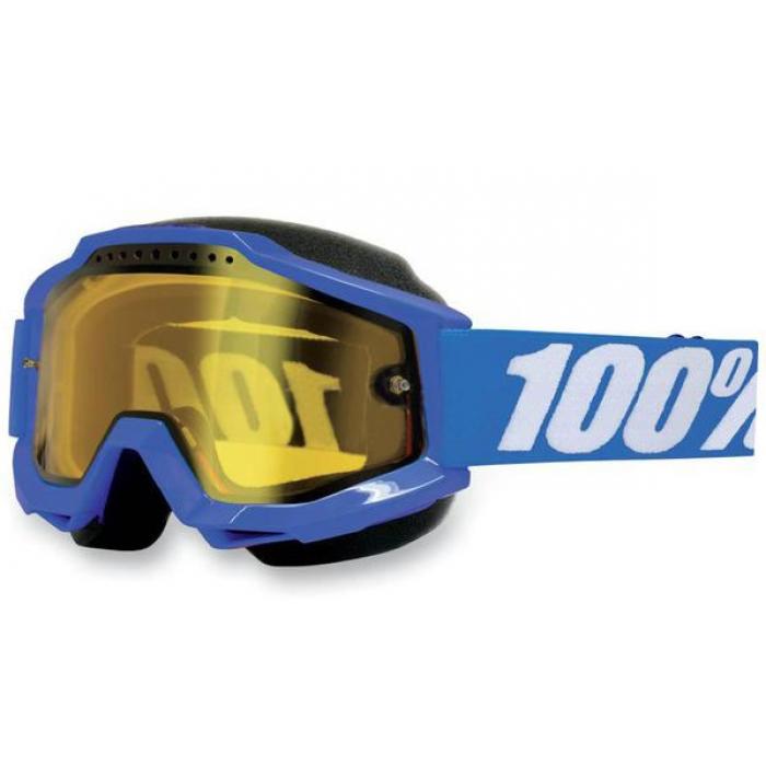100% Accuri Snow Reflex Blue/Yellow Vented Dual Lens w/Pins очки