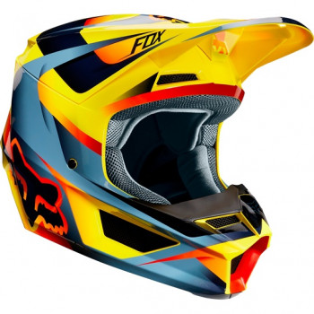 Fox Racing V1 Motif 2019 шлем кроссовый, желтый